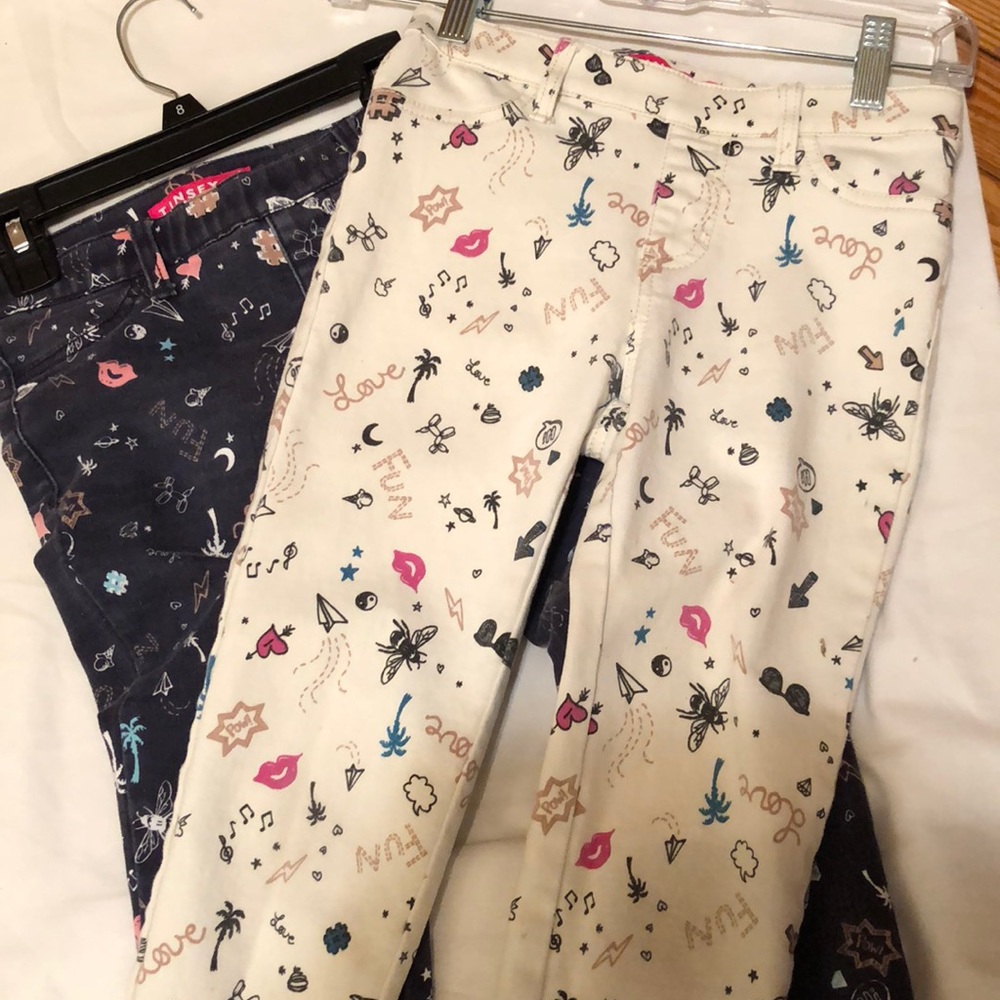 SOLD::Two pair Tinsley pants size 8 Girls